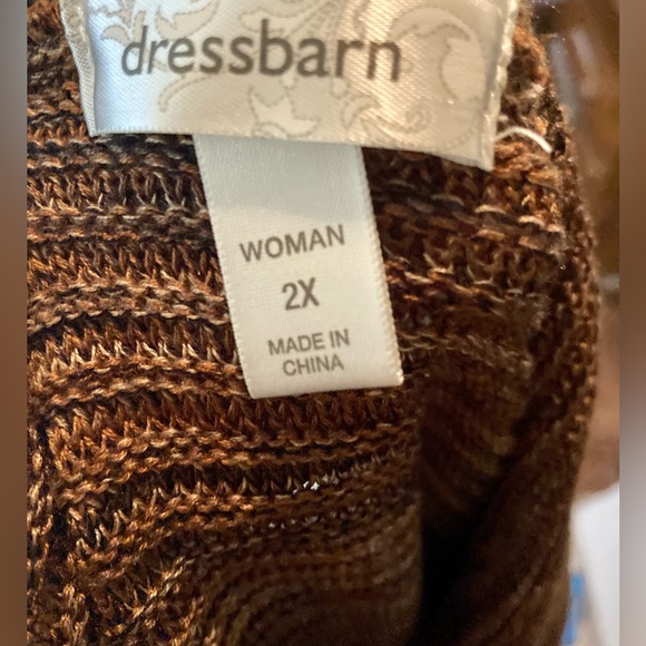 Brown Sleeveless Dress Barn Sweater 2X - Picture 5 of 5